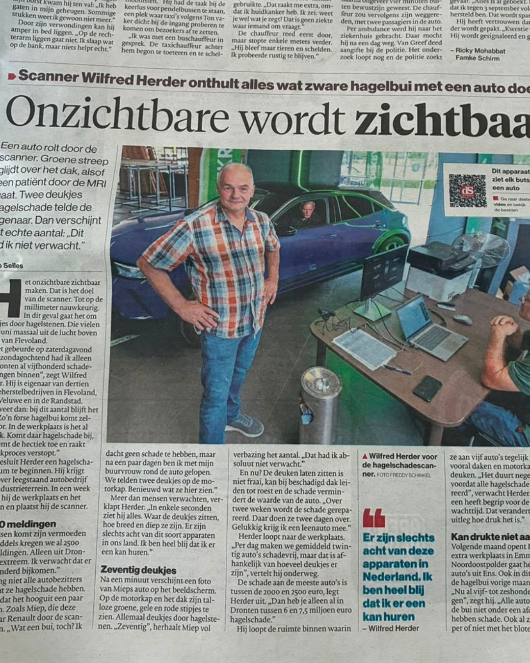 Van 500 meldingen in één dag naar een speciaal hagelschadecentrum: de aanpak van A.A.S.-ondernemer Wilfred Herder